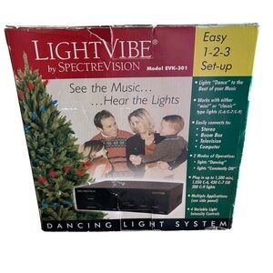 LightVibe SpectreVision EVK 301 Dancing Light System Music Light Controller NIB